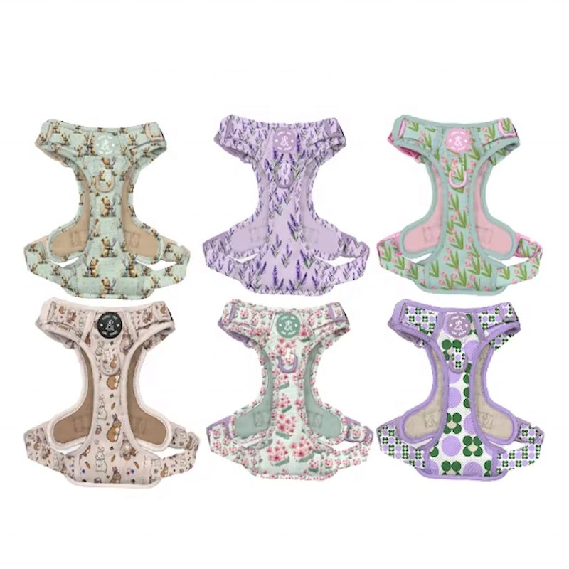 Custom Unique Dog Harness Set Corduroy Twill Pet Collar Leash