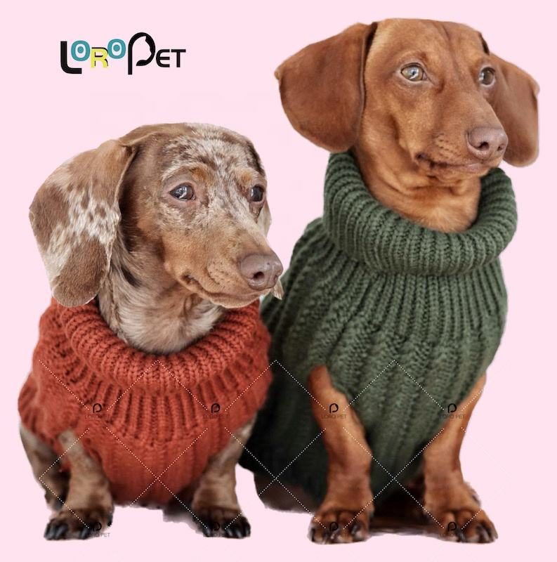 Luxury Hand Knit Cotton Dog Jumper Sweater Winter Apparel
